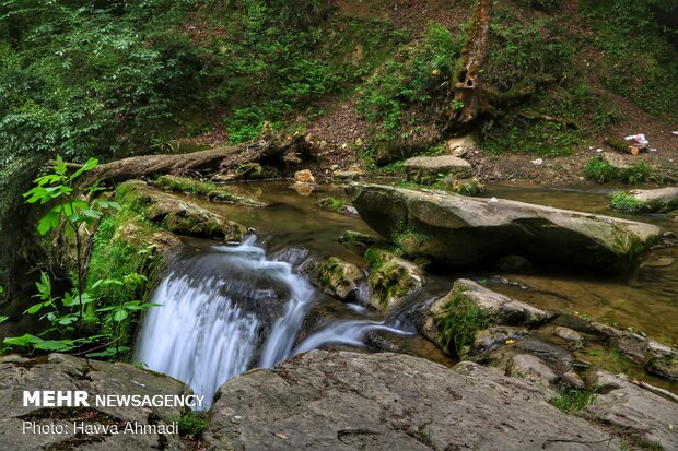 Breathtaking scenery of Tirkan 7 Waterfall in N Iran
