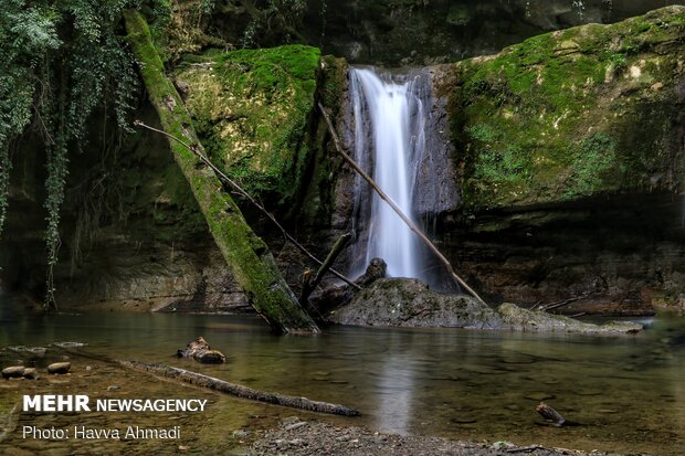 Breathtaking scenery of Tirkan 7 Waterfall in N Iran
