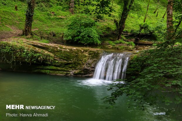 Breathtaking scenery of Tirkan 7 Waterfall in N Iran
