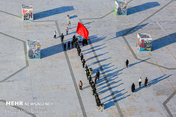 Ceremony of changing flag, washing dome of Jamkaran mosque