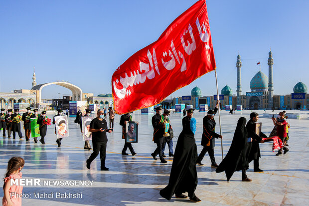 Ceremony of changing flag, washing dome of Jamkaran mosque