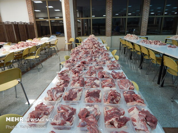 توزیع بیش از ۷۰۰ کیلوگرم گوشت قربانی بین نیازمندان ساوجبلاغ