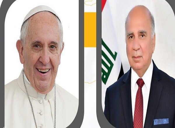 رایزنی وزیر خارجه عراق با پاپ فرانسیس
