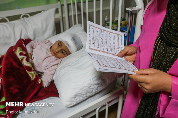مراسم احیای شب بیست و یکم ماه رمضان در بیمارستان کودکان تبریز