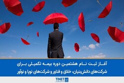 آغاز ثبت نام هشتمین دوره بیمه تکمیلی شرکت‌های دانش‌بنیان و نوپا