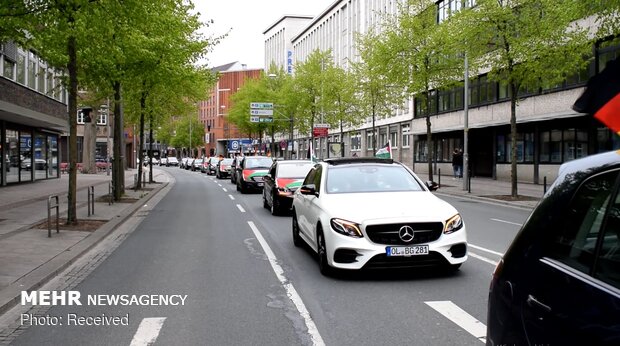 راهپیمایی خودرویی روز قدس در آلمان