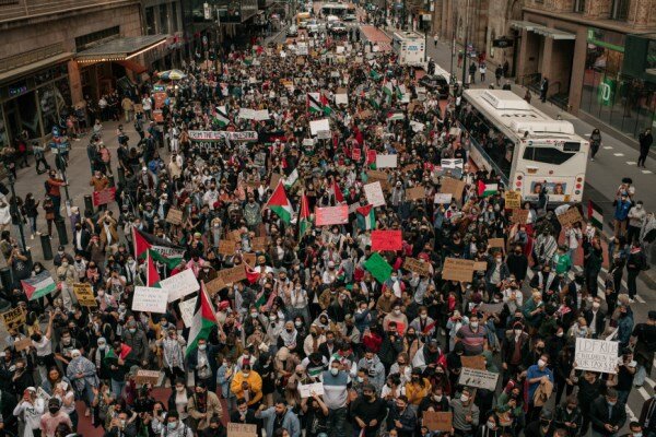 حامیان فلسطین در نیویورک تجمع کردند/ خشونت گروه های صهیونست