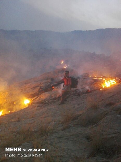 مهار آتش سوزی سیاه کوه دهلران
