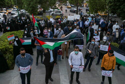 Tebriz'de Filistin'e destek gösterisi