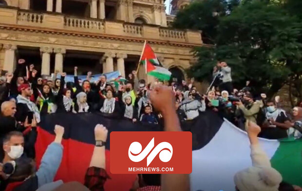 تصاویر اختصاصی مهر از تجمع مردم استرالیا در حمایت فلسطین اشغالی