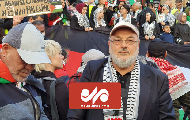 تجمع مردم شهر سیدنی استرالیا در حمایت از مردم فلسطین 