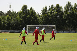 تمرین تیم ملی فوتبال بانوان