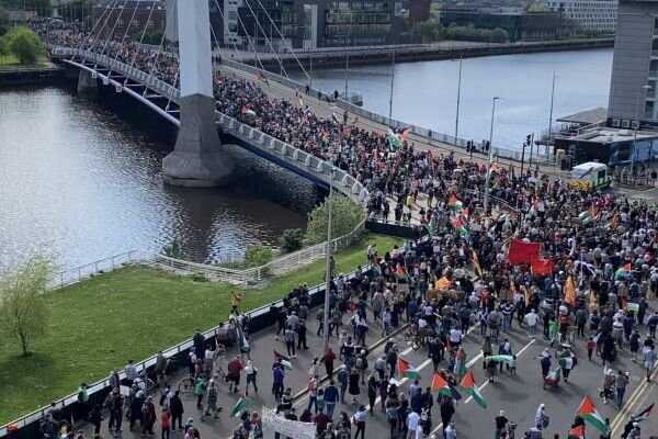 VIDEO: Huge pro-Palestinian rally in Glasgow of Scotland