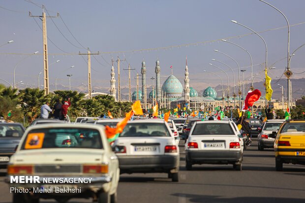 Qom hosts drive-in rallies in solidarity with Palestine 