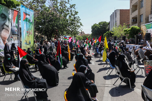 تجمع مردم تبریز برای محکومیت اقدامات رژیم صهیونیستی