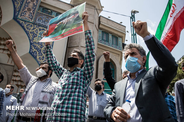تجمع مردم تهران در محکومیت جنایات رژیم صهیونیستی