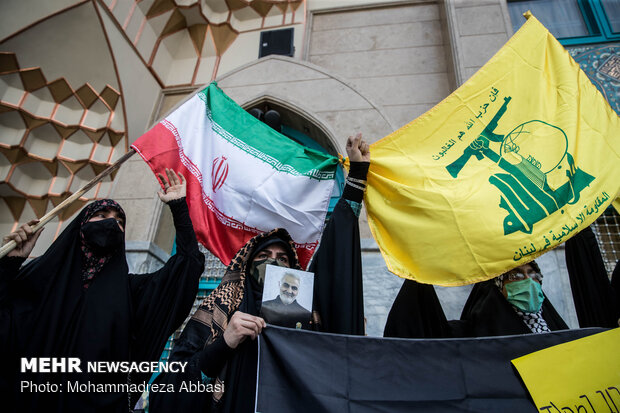 تجمع مردم تهران در محکومیت جنایات رژیم صهیونیستی