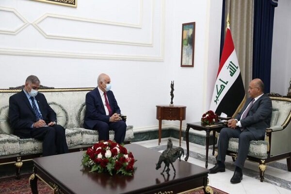 رایزنی برهم صالح با سفیر فلسطین در بغداد