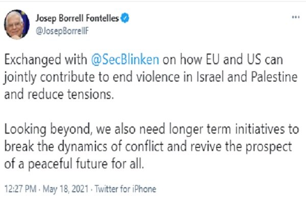 EU Borrell, US Blinken exchange views on ending Gaza conflict