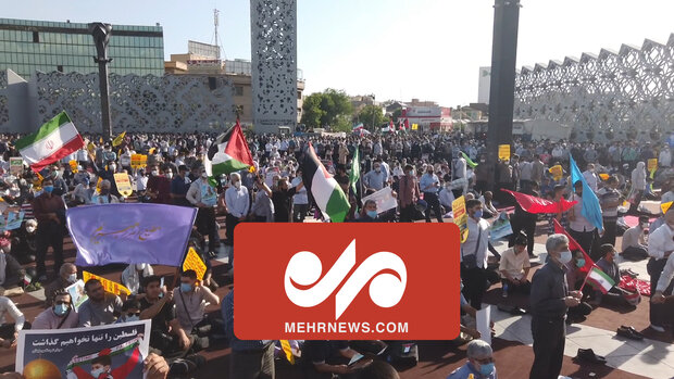 تجمع خودجوش مردم تهران در حمایت از مردم مظلوم فلسطین