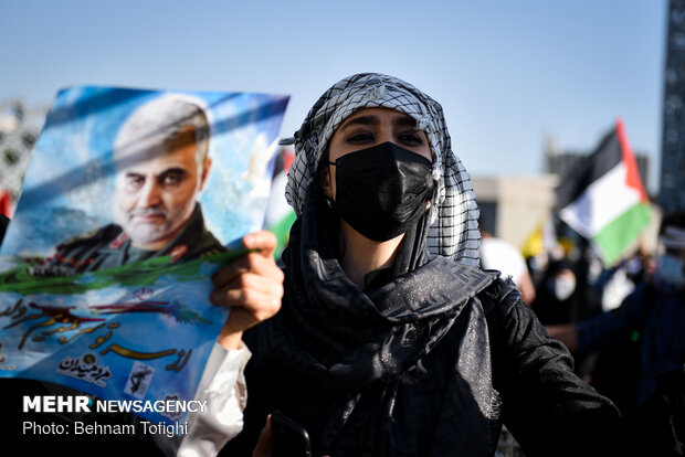 Tahran'da terör rejiminin Gazze saldırıları protesto edildi