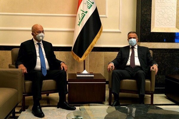 «صالح» و «کاظمی» درباره انتخابات پارلمانی عراق رایزنی کردند