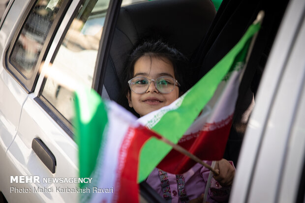راهپیمایی خودرویی حمایت از مردم غزه در کرمان