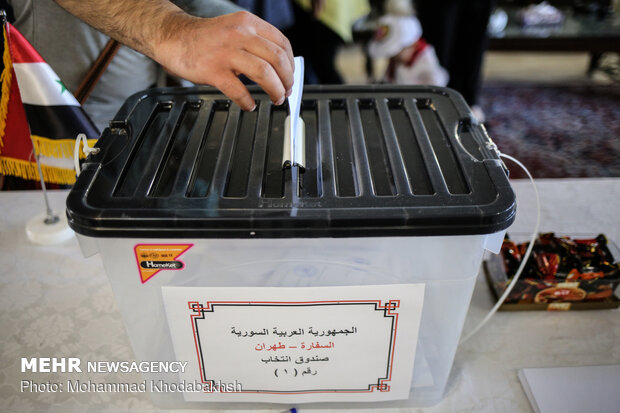 Syrian expats in Iran take part in presidential vote