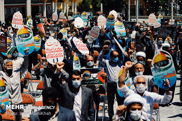 تجمع اعتراضی مردم همدان در دفاع از مردم مظلوم فلسطین