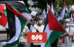 حامیان فلسطین در پایتخت اندونزی