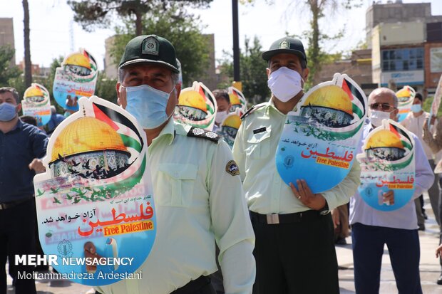 جشن پیروزی مردم غزه در ورامین برگزار شد
