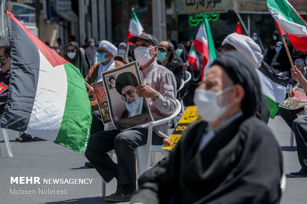 People in Birjand celebrate Palestine victory