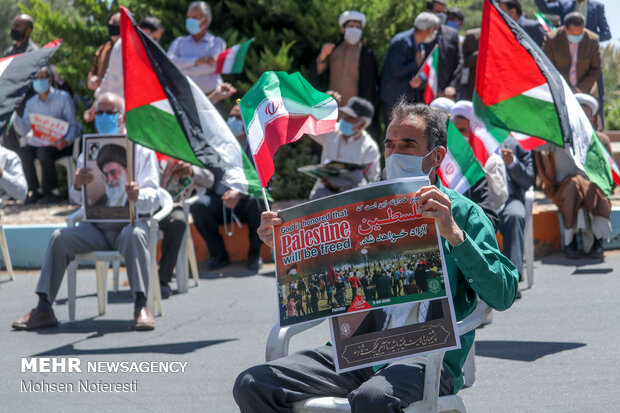 People in Birjand celebrate Palestine victory