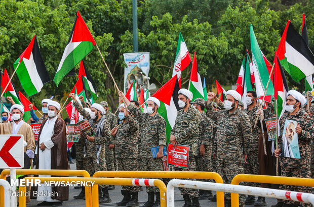 جشن پیروزی مقاومت فلسطین برابر رژیم اشغالگر قدس در قم
