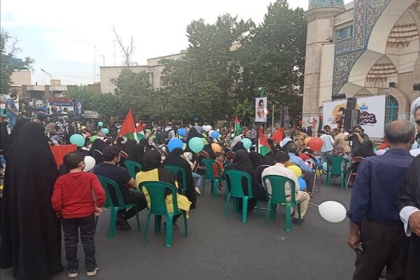 Children in Tehran celebrate recent victory of Palestinians