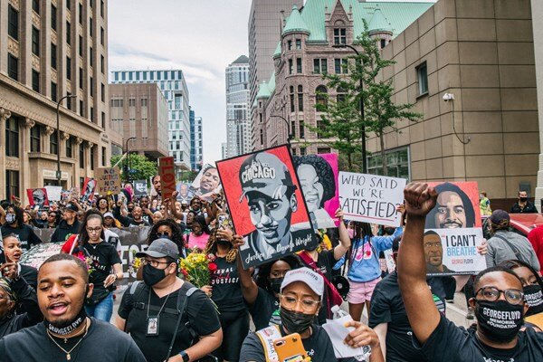 Minneapolis holds anti-racism rallies in Floyd first anniv.