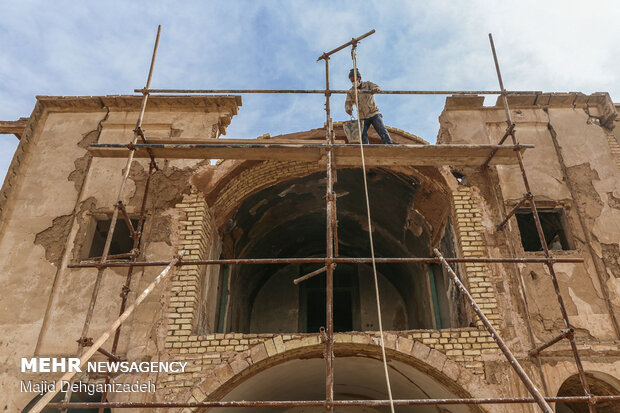 «عمارت نواب» در گیر و دار مرمت - یزد