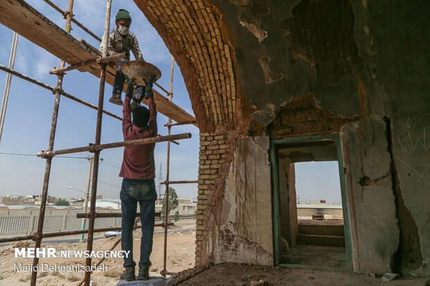 «عمارت نواب» در گیر و دار مرمت - یزد