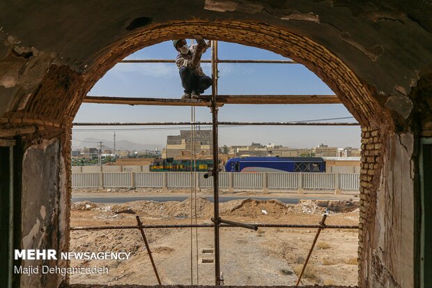 «عمارت نواب» در گیر و دار مرمت - یزد