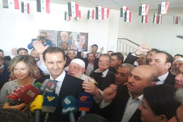 مشارکت گسترده مردم سوریه در انتخابات ریاست جمهوری + تصاویر