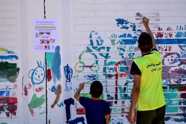 دیوار نقاشی شده کودکان اوتیسمی آبادان ثبت فرهنگی می‌شود