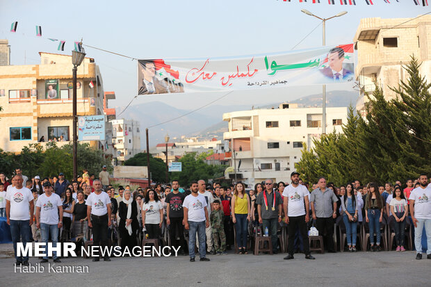 جشن پيروزي بشار اسد در انتخابات رياست جمهوري در شهر قرداحه