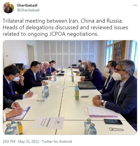 Iran, China, Russia hold trilateral meeting on JCPOA