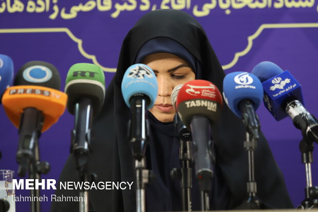 نشست خبری زهرا شیخی رئیس ستاد قاضی‌زاده هاشمی