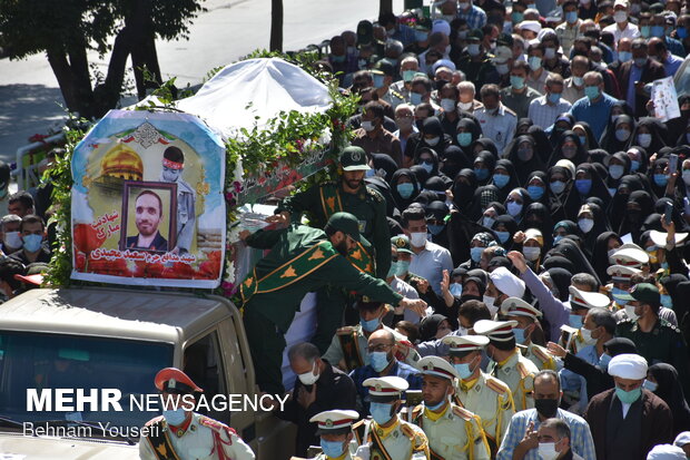 مراسم تشییع و خاکسپاری سردار شهید سعید مجیدی در اراک