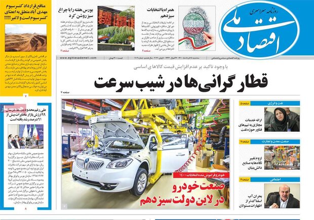 روزنامه‌های اقتصادی سه‌شنبه ۱۸ خرداد ۱۴۰۰