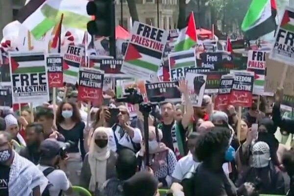 برگزاری تظاهرات حمایت از فلسطین در لندن 