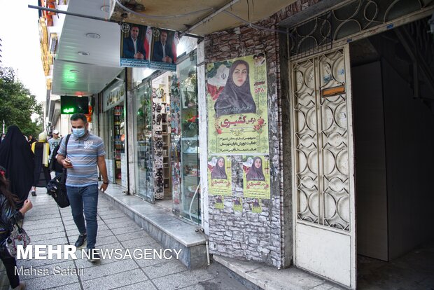 تبلیغات انتخاباتی در خیابان های گرگان