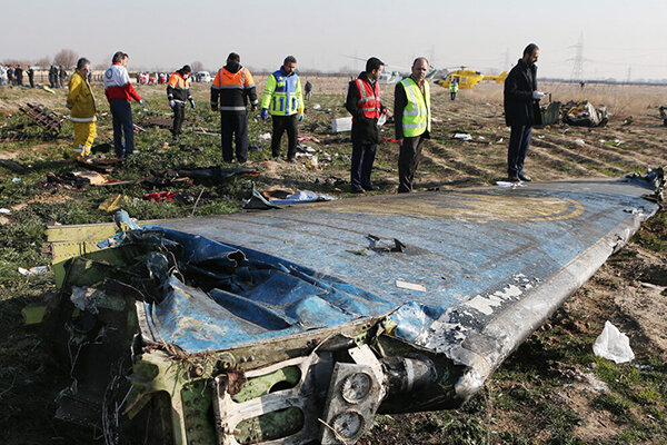 مراسم گرامیداشت جان باختگان سقوط هواپیمای اوکراینی برگزار شد
