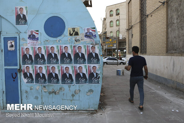 تبلیغات انتخاباتی در خیابان های اهواز
